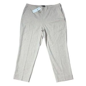 Eileen Fisher Tencel Bistretch High Waisted Khaki Tan Pants Plus Size 16